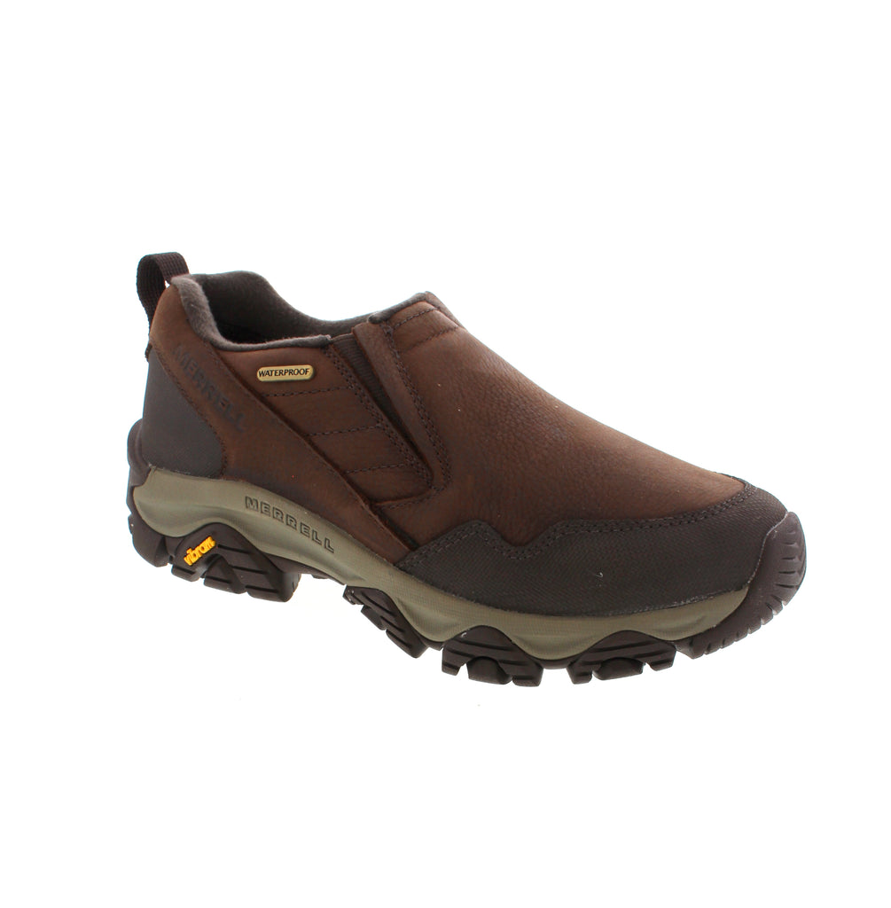 The Merrell Coldpack 3 Thermo Moc WP combines winter protection with everyday versatility. Featuring a waterproof full grain leather upper and sealed membrane, it keeps moisture out while allowing breathability. The 200-gram synthetic insulation paired with Solarcore® Aerogel insoles delivers exceptional warmth without bulk. Vibram® Arctic Grip™ All Terrain outsole provides reliable traction across snow and ice.