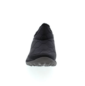 Upgrade your cold weather mocs with the Merrell Antora 3 Thermo Moc - Black. Featuring a unique design made with lightweight synthetics and soft leather, it offers the perfect balance of performance and style. With a Vibram Ice Trek outsole for superior traction and 100 grams of insulation, you'll be prepared for any winter adventure.