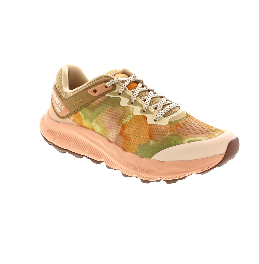 The Merrell Antora 4 Bliss in Powder Pink combines lightweight comfort with reliable performance for everyday adventures. Featuring a breathable mesh upper and supportive foam midsole, this lace-up hiking shoe delivers excellent traction on varied terrain. The padded collar and removable microfiber insole provide cushioning and customization options, while the orthotic-friendly design accommodates specialized footwear. 