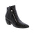 Elevate your everyday style with the Django &amp; Juliet Jazzya-DJ, a sleek black studded ankle bootie that seamlessly transitions from office to casual settings. Crafted with a premium leather upper and lined for comfort, this pointed-toe bootie features a stacked heel and side zip entry for effortless wear.