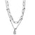 Effortlessly elevate your style with the Hackney Nine Kateri pre-layered necklace, featuring a sparkling solitaire zirconia charm that catches the light beautifully. Designed with a contemporary combination of a sleek paper-clip chain and delicate beaded chain, this versatile piece creates a polished layered look with ease.