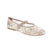 Bloom into comfort with the Bueno Kayce in charming pink floral. This ballet-inspired flat pairs a leather and fabric upper with a delicate round toe and subtle block heel (under 1") for graceful, all-day wear. The buckle closure adds a touch of sophistication, while the leather footbed and lining keep your feet supported and happy.