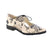 The Keeria from Django & Juliette is a sophisticated leather shoe designed for the modern woman who values both style and comfort. Featuring a striking white and black floral pattern, this shoe finishes your spring and summer wardrobe with understated style.