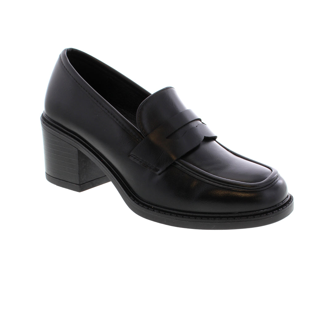 Taxi Kylee - Black is a versatile slip-on pump designed for the modern professional. Featuring a man-made leather upper with a comfortable foam midsole and rubber outsole, this shoe delivers everyday wearability with polished style. The block heel sits at 1–2" for subtle lift, while the round toe and average fit across length, width, and instep make it easy to wear all day. Perfect for business professional settings and office environments, the Kylee transitions seamlessly from desk to meeting room.