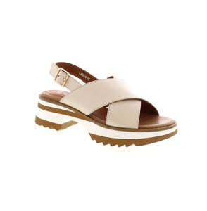 Elevate your summer style with Alfie & Evie Lake heeled sandal. Crafted with Turkish leather and a chunky manmade outsole, these sandals offer a secure and comfortable fit with an adjustable slingback strap. Perfect for any occasion, add a touch of chic to your wardrobe.