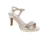 The Taxi Linda-01 pump in champagne gold brings glamour to special occasions. Featuring a stiletto heel with platform base and metallic finish, this elegant shoe offers 2-3 inches of height. The ankle strap buckle closure ensures a secure fit, while the man-made leather upper and foam midsole provide comfort. Perfect for weddings, graduations, and celebrations.