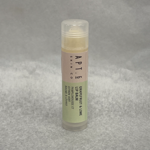 Introducing the APT. 6 Lip Balm - Grapefruit + Lime! Savour the wonderfully fresh and unique scent of Grapefruit + Lime. Soft texture glides on effortlessly, leaving your lips feeling hydrated and smelling amazing.