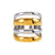 Elevate your style with the versatile Hackney Nine Market - mixed metals ring. Made from 18-karat traditional gold and white gold. This 4 in 1 stacked ring is a must-have for any accessory lover.
