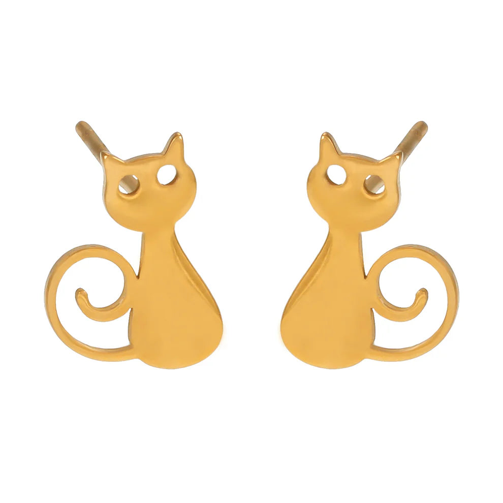 Surprise the cat lover in your life with Hackney Nine Meow - Gold earrings. Made with feline charm and exquisite craftsmanship, these earrings are more than just an accessory, they're a heartfelt celebration of their love for their whiskered companions.