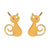 Surprise the cat lover in your life with Hackney Nine Meow - Gold earrings. Made with feline charm and exquisite craftsmanship, these earrings are more than just an accessory, they're a heartfelt celebration of their love for their whiskered companions.