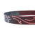 Premium leather belt with ombre color detail, and embroidery accents.