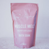 Ease sore muscles and release tension with our Muscle Melt Bath Soak – the ultimate recovery ritual. Formulated with our signature Hemp Muscle & Joint Essential Oil Blend, this powerful combination of Eucalyptus Globulus, Rosemary, Camphor, and Cajeput oils delivers a warming, penetrating, and invigorating aroma to soothe body and mind.