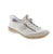 Meet your new go-to casual shoe! This Rieker N42V3-60 slip-on blends perforated leather and man-made materials in a chic cream tone with an almond toe silhouette. The bungee lace closure keeps things snug, while the memory foam midsole and microfiber insole cradle your feet in comfort.
