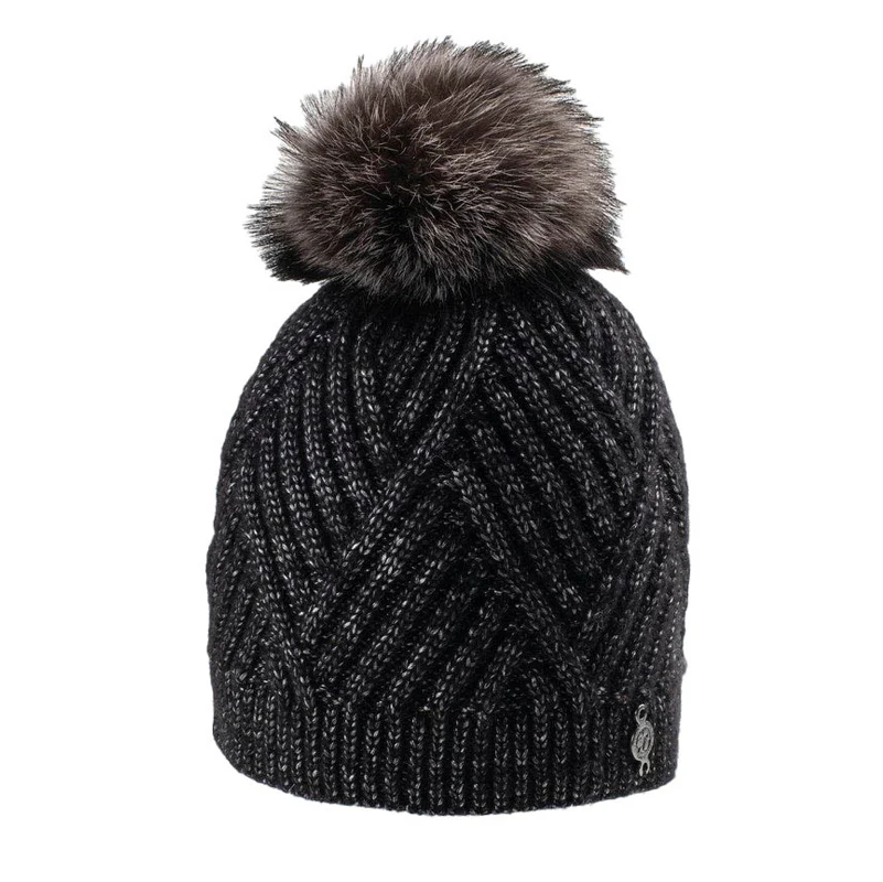 Stay warm with the Harricana Chevron Beanie and Mitt Set in Black, a coordinated duo designed for cold-weather comfort. The matching beanie and mittens feature a striking chevron pattern crafted from yarn with a subtle metallic finish that catches the light. Both pieces are lined with soft fleece for enhanced warmth and insulation. This practical set eliminates the need to mix and match accessories while delivering both style and functionality for winter outings.