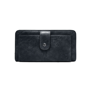 The Zac P1318-20-02-62 is a stylish vegan leather wallet with multiple sections to store cards and a central zippered pocket for loose change. Its front pocket with snap closure provides a secure place to store phones, and its detachable thin shoulder strap allows for easy transportation. 