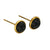 Expertly crafted and stylish, the Hackney Nine Cecilia earrings elevate your ear stack with classic natural stone studs. Made from sustainable materials, these earrings are free of harmful substances and are hypoallergenic. With a sleek black and gold design, they add edgy elegance to any look.