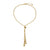 Elevate your everyday style with the Hackney Nine Pio necklace. Featuring a delicate twisted-rope design, it gracefully follows the neckline before cascading into a sophisticated drop adorned with shimmering chain tassels. An adjustable clasp allows for a customized fit, making it perfect for layering or wearing as a statement piece on its own.