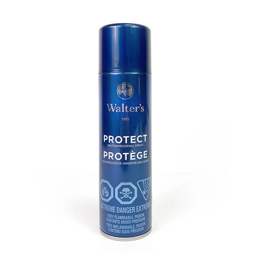 Walter's Protect Waterproofing Spray is a versatile protective coating designed for leather, suede, nubuck, and textile footwear. The PFOS/PFOA-free formula creates an invisible waterproof barrier that repels dirt and stains, keeping your shoes looking fresh longer. Apply to new or existing shoes for lasting protection against the elements.