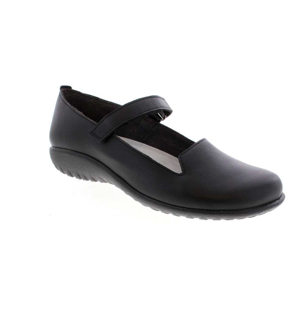 The Naot Purini Mary Jane combines classic style with everyday comfort. Featuring a leather upper, handsewn construction, and slip-resistant PU sole, it's lightweight and supportive for all-day wear. APMA-accepted and orthotic-friendly with a removable insole. Whether you're at work, running errands or at a special outing, this shoe is the perfect choice.