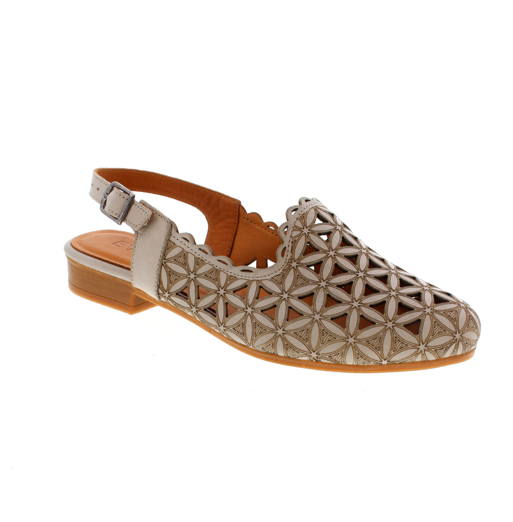 Simplify your style with Everly Raquel-01 shoes, perfect for casual occasions. Made with a leather upper and lined with foam for added comfort, these shoes feature a stylish perforated design and a chic slingback buckle closure. With a block heel and rubber outsole.