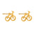 Stylishly showcase your love for cycling with the Hackney Nine Rider in Gold. These stunning stud earrings depict a sleek bicycle silhouette or a graceful bike rider in motion, embodying the spirit of freedom and adventure. A perfect gift for any cycling enthusiast or biker, these earrings make a unique and thoughtful statement.