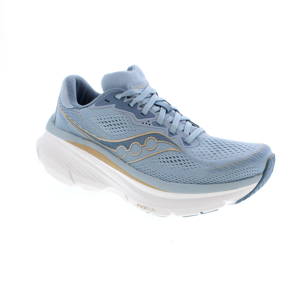 The Saucony Guide 19 in Blue delivers reliable support for everyday running and training. Built with a breathable mesh upper, anti-bacterial footbed, and responsive foam midsole, this shoe keeps your feet comfortable mile after mile. Featuring orthopedic corrective arch support and a rocker bottom heel for smooth transitions, the Guide 19 is designed for runners seeking stability without compromise.