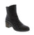 Effortlessly transition from office to weekend in the Everly Sage a versatile black ankle bootie that pairs with everything. Crafted with a leather upper, faux fur lining, and supportive foam midsole, this block heel bootie delivers comfort and style for any occasion.