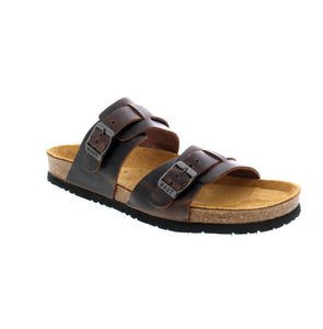 The Naot Santa Cruz is a classic everyday slide accepted by the APMA for promoting good foot health and is designed for ultimate comfort and adjustability. With two buckle closures and an anatomic cork and latex footbed that molds to your foot's shape, this shoe is perfect for all-day wear.