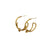 Elevate your earring game with the Hackney Nine Savannah - Gold. Its unique abstract twist adds a modern touch to any style. Crafted from hand-forged, graded metal and dipped in pure 18 karat gold, these non-allergenic earrings will add a luxurious glow to any look.
