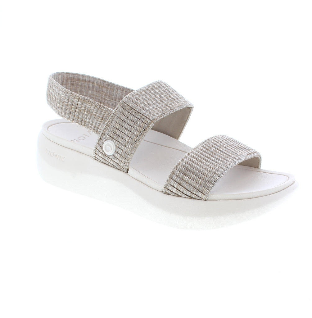 The Vionic Sky sandal provides comfort and support for a casual, summer look. These sandals are designed with a stretch upper for all-day wear.