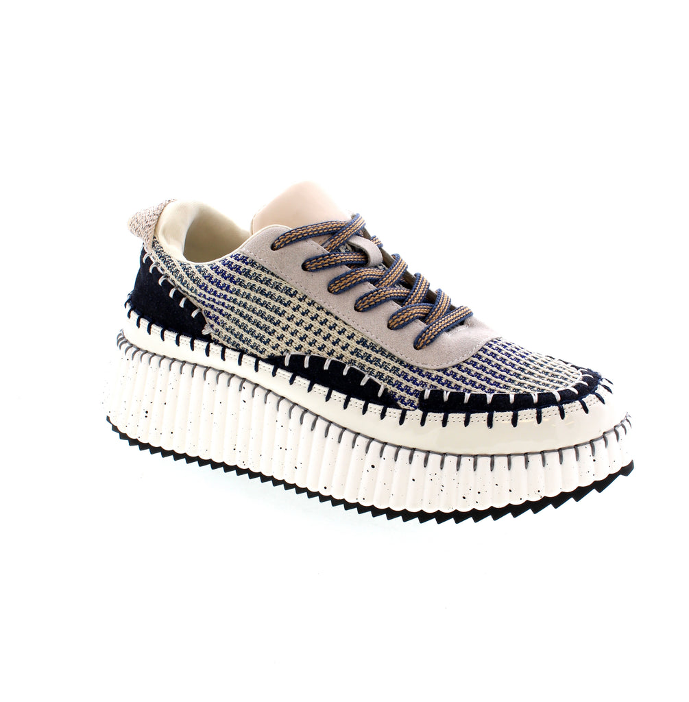 Elevate your style with the Tyche Sneak Away sneakers. These sneakers offer comfort and contemporary flair, featuring a modern platform sole and lace-up knit. Crafted with a suede and woven knit upper, they are durable and stylish. The rubber outsole provides traction, while the textile lining and synthetic sock add extra comfort.