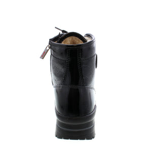 These Olang Spoke - Black winter boots are for the fearless fashionista who's ready to take on the winter weather! With their chic patent man made leather-style material and reliable grip on icy streets, these boots are the perfect winter companion when you're on the move! Go ahead - strut your stuff on the winter streets!