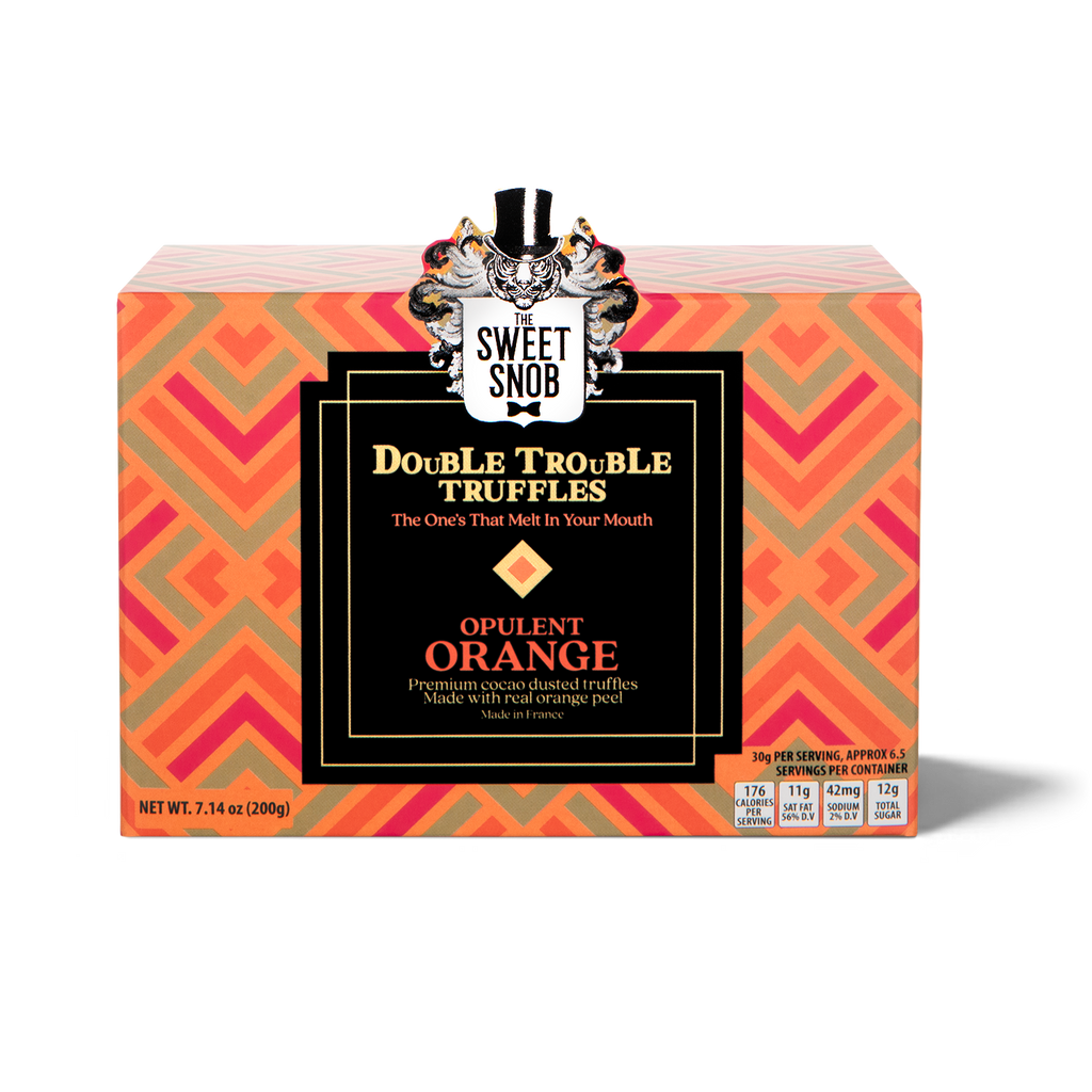 Double Trouble Truffles feature decadent layers of French dark chocolate. Crafted with the finest French ingredients, each bite is a journey into indulgence, a delicate balance between temptation and sophistication.