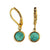 The Hackney Nine Taylor earrings have elegant turquoise natural stone earrings designed to elevate any look with understated sophistication. Handcrafted from graded metal and dipped in pure 18-karat gold, these hypoallergenic pieces are nickel, lead, and cadmium-free, making them perfect for sensitive skin. Tarnish-resistant and waterproof for everyday wear that lasts.