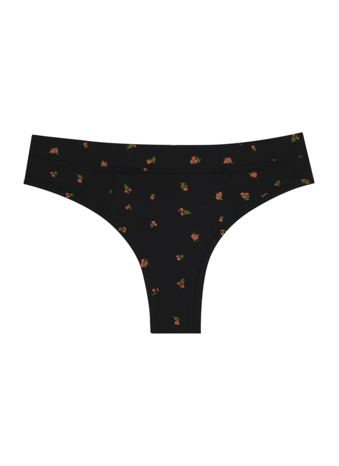 The Huha Mid-Rise Thong is so comfortable and made with super-soft tree-derived fibers.. A soft, stay-put fit, cute front panel, and smooth cuffed waistband mean no digging or rolling. Knitted with antimicrobial zinc oxide to help keep you feeling fresh