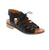 The Roamers Vienna sandal in black offers understated elegance with reliable comfort. Constructed with a leather upper, lining, and footbed, this style features a lace-up closure for a customizable fit and a sturdy block heel for stability. The foam midsole and rubber outsole provide cushioning for casual summer days.