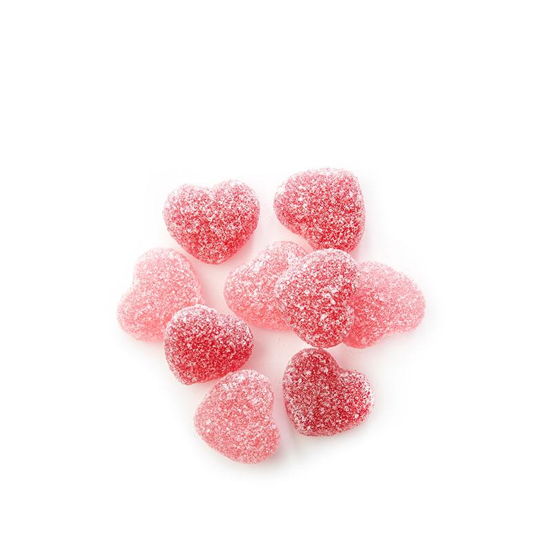 Indulge in the nostalgic flavors of summer with Squish Candies - Cherry Watermelon Crush. These sour vegan hearts perfectly capture the juicy sweetness of cherry and watermelon in every bite. Close your eyes and you can almost feel the sun on your skin.