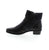 Ladies ankle bootie, with folded cuff detail and side zipper closure.