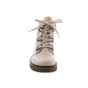 Let the Rieker Y3401-60 - Cream bring winter in style! Crafted with wool lining and insulated for warmth, these women's boots are perfect for casual winter occasions. With lace-up or side-zip closure, and a solid pattern, you'll be sure to look sharp while staying cozy. You can't go wrong with Rieker!