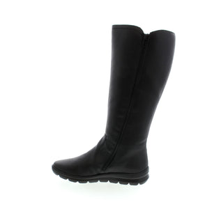 Expertly crafted by RIEKER, these Black Z0090-00 boots are a winter essential. Waterproof and lined for warmth, they also feature a removable insole for personalized comfort. Their functional design, complete with a zipper and elastic buttons, offers a perfect fit and easy on-off. Brave the cold in style and comfort with Rieker.