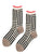 Get ready to be amazed by the Hansel from Basel Illusion socks in black and white! The unique mix-and-match stripes create an optical illusion that will catch everyone's attention. The contrast of the toe, heel, and red-tipped cuff adds even more graphic appeal. Made in Japan with a high needle count and hand-closed toe for ultimate comfort.