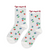 The Hansel From Basel Dottie Floral Crew Sock in White brings a fresh, vibrant touch to your outfit with its charming cotton floral pattern that stands out beautifully against a delicate dotted background. Designed with a unique contrast-stitched lettuce cuff, these socks add a playful, stylish edge to your look. Perfect for adding a pop of personality, they keep your feet comfortable and fashionable all day long, making them a must-have accessory for anyone who loves to blend classic and whimsical styles. 