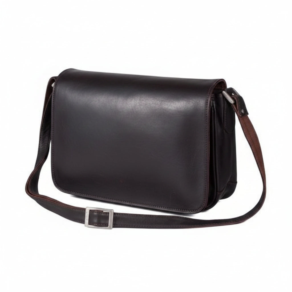 Expertly organize your essentials with the Derek Alexander OB-1753. This versatile bag features three compartments, a front organizer, and a secure rear zippered compartment. The front zips down for quick access to four card pockets and larger slots and a fully adjustable leather strap for a personalized fit.