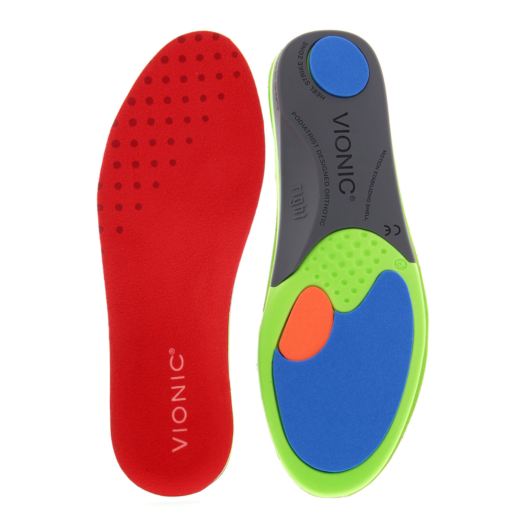 Made for fast-paced activities, the Vionic Active Orthotics cushioned inserts provide maximum comfort and stability, so you can stay active all day long.