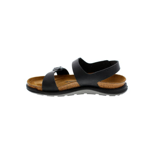 The Sonora sandal from Birkenstock is designed with an oiled leather upper, adjustable buckle closures, a back strap, a suede footbed, and a traction outsole to bring traction when needed. 