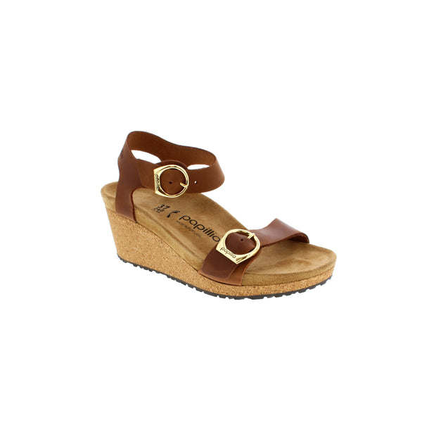 BIRKENSTOCK PAPILLIO SOLEY COGNAC 24㎝ Soley Ring-Buckle Oiled Leather in Color Cognac