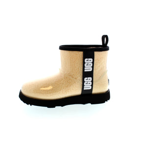 The Classic Clear Mini delivers fashion, function, and feel in this lightweight and warm boot. With a rating of -20 ͦC, translucent waterproof upper, faux shearling, UGGpure™ wool lining, and a removable UGGpure™ insole, these boots will keep little feet warm and dry!