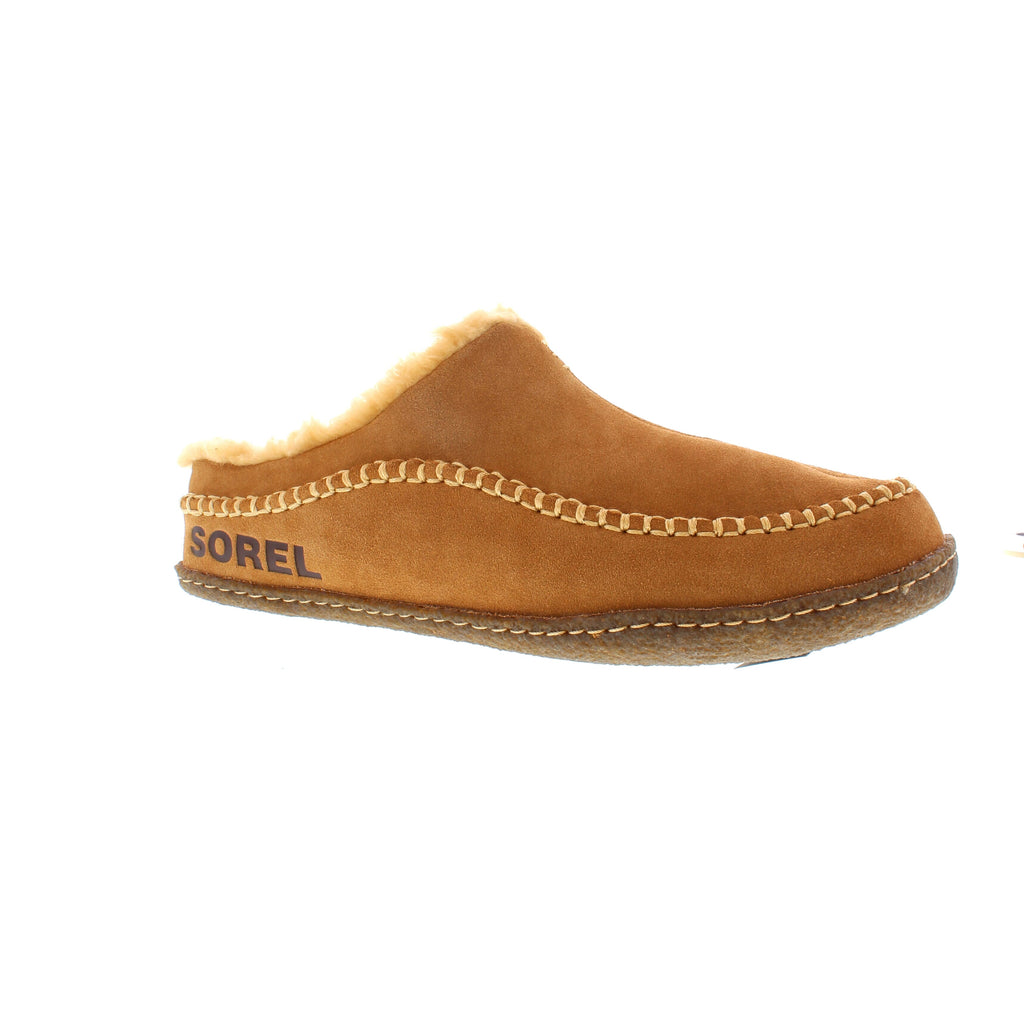 Stay cozy all day in these suede Falcon Ridge slippers from Sorel. With a molded, comfortable EVA footbed, your quick trips outside will feel secure with its rubber outsole for traction. 