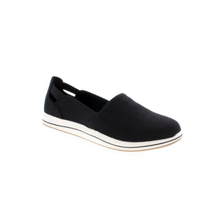 Clarks Breeze Step slip-on features underfoot cushioning, stretch canvas upper, terry cloth lining and is machine washable to keep your shoes looking their best!