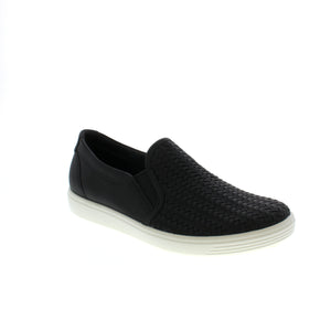 The ECCO Soft 7 Slip-On sneaker is a lightweight style is set on a comfortable, contrasting sole that ensures all-day cushioning.